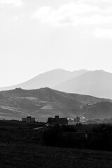 Scenic view of mountains against the sky in Setif, Algeria.