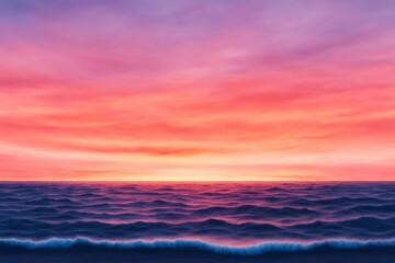 Obraz premium Sunset illuminates the dune beach with vibrant orange, pink, and purple hues under a tranquil sky 