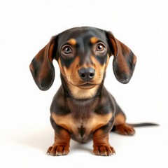 dachshund isolated on a white background for use with web, print or creative projects.