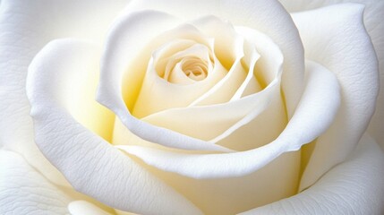 Elegant white rose in full bloom, showcasing delicate petals and soft textures, AI