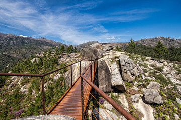 View from Fafiao viewpoint located on the top of parish of Cabril in Montalegre, Portugal