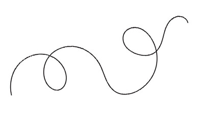 Obraz premium Black thread isolated on white background. vector illustration. EPS 10/AI