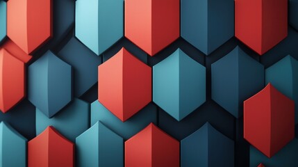 SSL certificate validation Textured geometric pattern in blue and red hues.
