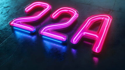 Fototapeta premium Neon 22A 3D Render Illustration