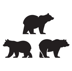Fototapeta premium bear silhouette illustration vector