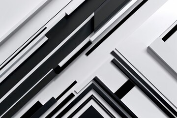 Obraz premium Stunning 3D Geometric Background in Bold Black and White for Event Design