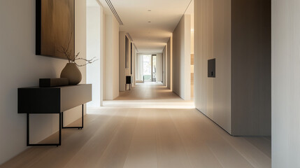 Fototapeta premium Modern Home Corridor with Minimalist Design
