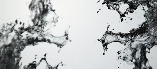 Fototapeta premium black water wave splash background, liquid 23
