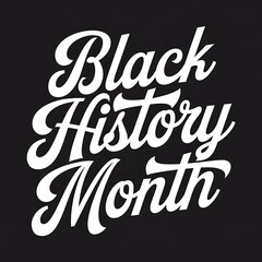 Black History Month stylized lettering design