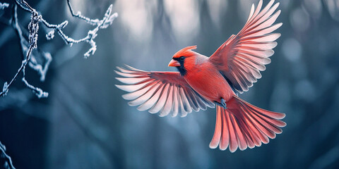 Obraz premium flying bird of paradise