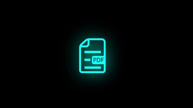 PDF file icon animation concept ,simple pdf icon