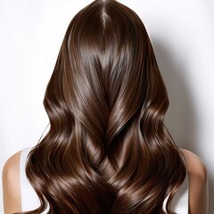 Naklejka premium beautiful brown hair isolated