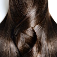 beautiful brown hair isolated