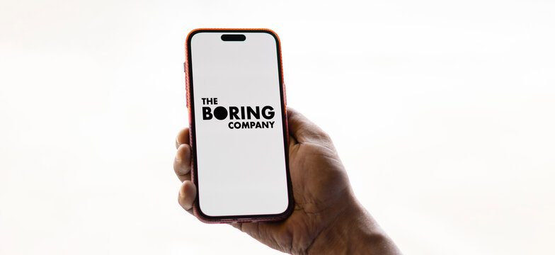 Dhaka, bangladesh- 24 Nov 2024: The boring company logo is displayed on smartphone. The Boring Company (TBC) is an American infrastructure, tunnel construction services, and equipment company.