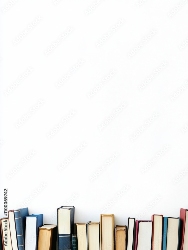 Aufkleber a lineup of books from different genres is displayed on a clean white background, showcasing their c