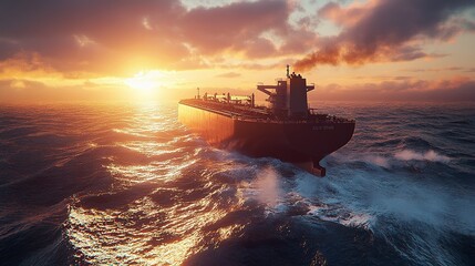Fototapeta premium Transport ship that is carrying cargo