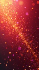 Fototapeta premium Bright splashes of gold pattern on a beautiful background with red, burgundy and pink shades, gradients and transitions