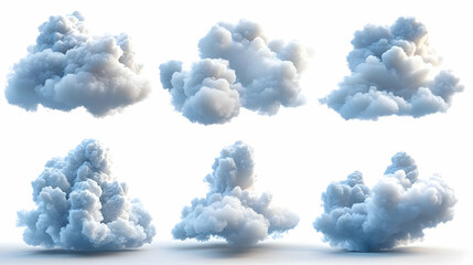 3D Realistic Cumulus Cloud Set