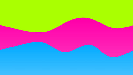 Green, blue and purple coloured wave patterned background with a flowing design