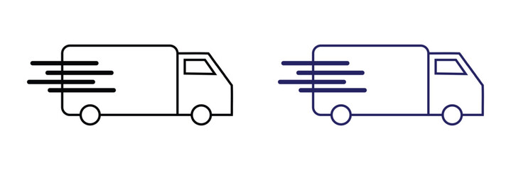 Delivery icon set. truck fast shipping Symbol. for mobile concept and web design. On white background. 