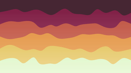 Purple, orange coloured wave patterned background with a flowing design