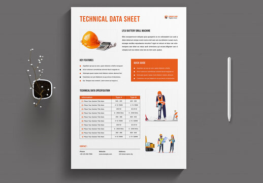 Technical Data Sheet Template Layout