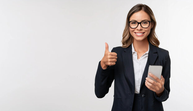 Mujer empresaria con celular