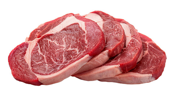 Carne en fondo blanco