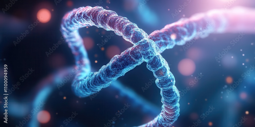 Poster a vibrant depiction of dna strands intertwined, showcasing a dynamic representation of genetics and 
