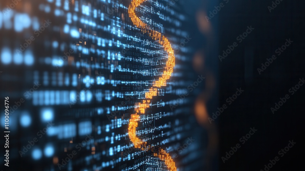 Poster A vibrant digital wave pattern flows through a matrix of glowing data points, illustrating the dynamic nature of technology and information.