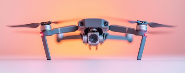 Advanced Drone Technology with Magnifying Glass Effect