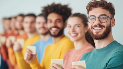 Joyful Participants at Charity Raffle Event