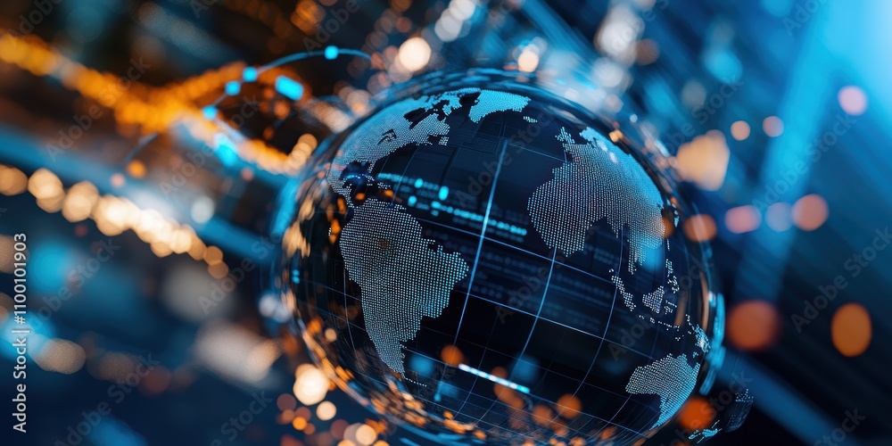 Poster global economic trends analysis with graph charts business environment informative visualization dat