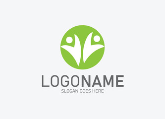 People Care Logo Vector Design