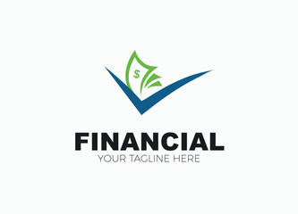 Accounting logo, finance logo, Money investing logo, Financial accounting logo design