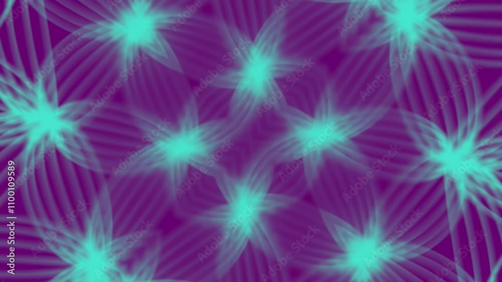 Fototapete Abstraction with a pattern of thin blue lines. 3d rendering loop animation 4K