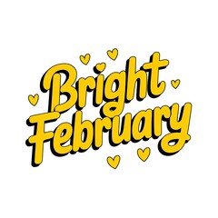 Fototapeta premium Bright February month hearts love cheerful design