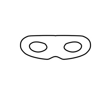 recommend clip art: Superhero Mask Outline 