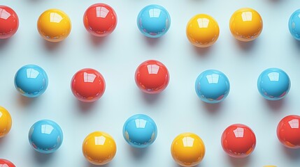 Colorful Balls on Bright Background for Kids Playtime