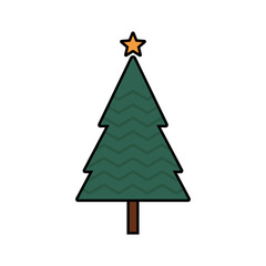Fototapeta premium Christmas tree icon. Fir tree.