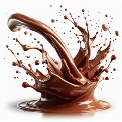 liquid chocolate splash isolated on white or transparent png
