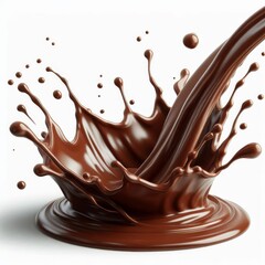 liquid chocolate splash isolated on white or transparent png
