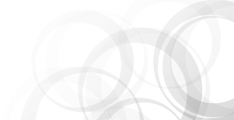 Gray Geometric Circle Pattern On White Background. Abstract Business Banner. Technology Wallpaper. Vector Illustration. Futuristic. Minimal