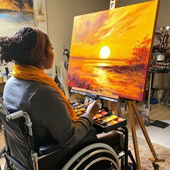 Sunset Landscape Painting