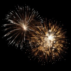 Obraz premium Colorful fireworks on black background