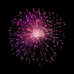 Colorful fireworks on black background
