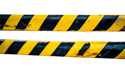 Yellow and black barricade tape