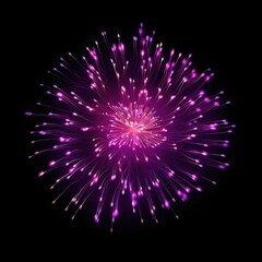 Colorful fireworks on black background