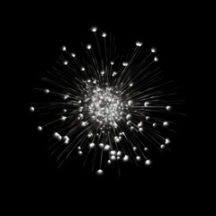 Colorful fireworks on black background