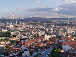 Obraz premium The panorama view of Ankara city in Turkey